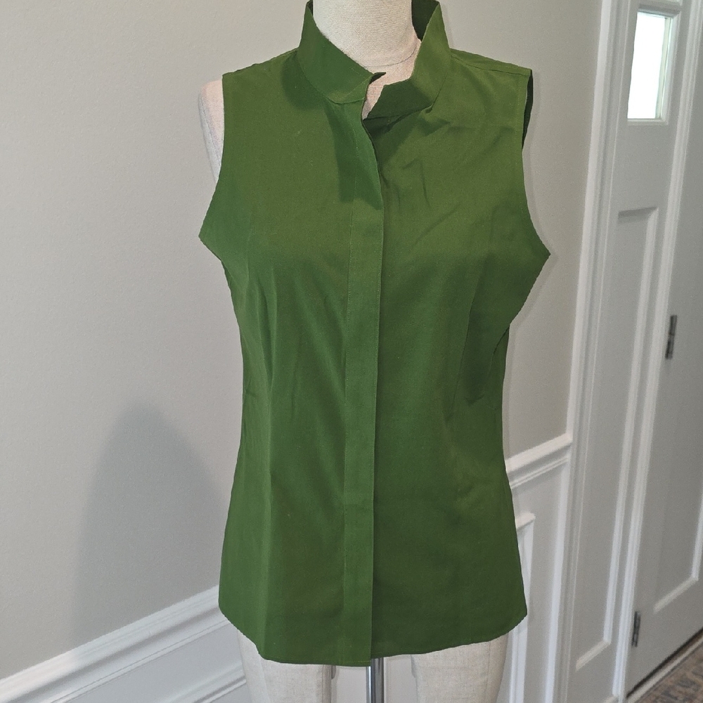 Talbots Green Sleeveless Blouse